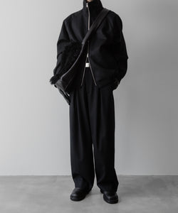 ssstein(シュタイン)の24AWコレクション EASY WIDE TROUSERS (2/72梳毛フラノ) - BLACK 公式通販サイトsession福岡セレクトショップ