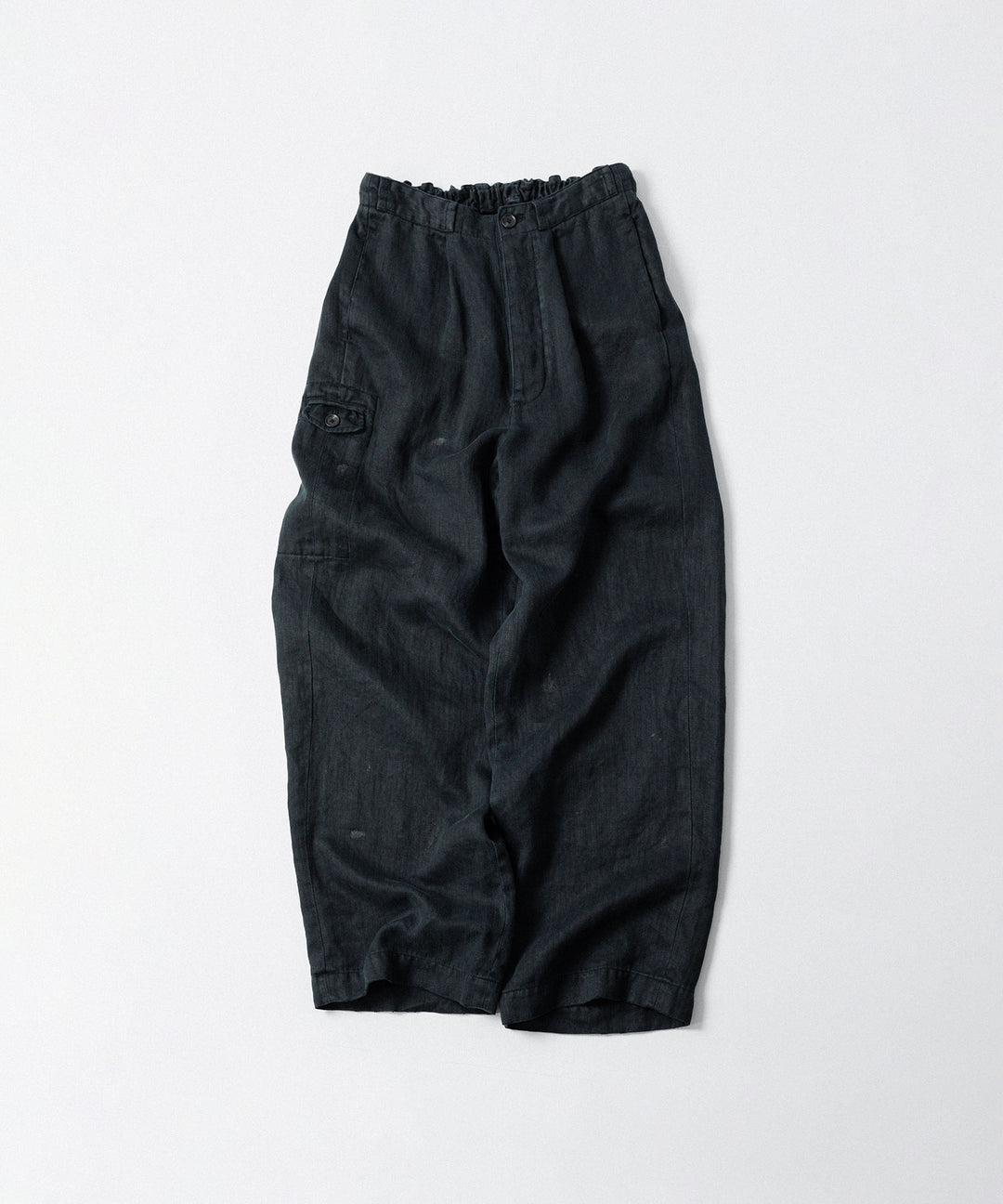 ssstein(シュタイン)のHEAVY LINEN HERRINGBONE WIDE EASY TROUSERS - BLACKの公式通販サイトsession福岡セレクトショップ