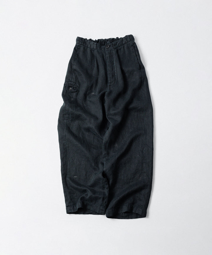 ssstein(シュタイン)のHEAVY LINEN HERRINGBONE WIDE EASY TROUSERS - BLACKの公式通販サイトsession福岡セレクトショップ