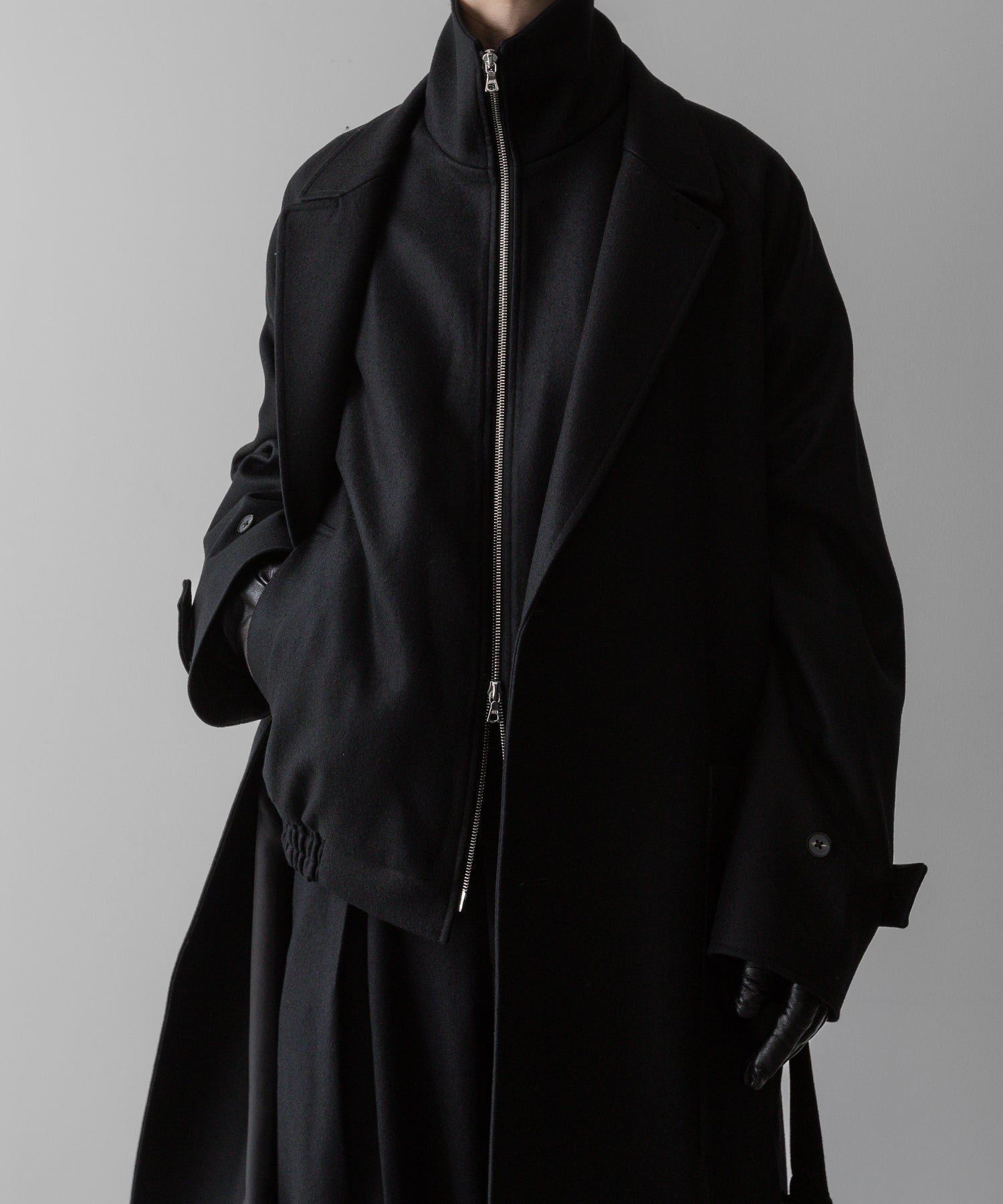 ssstein(シュタイン)の24AWコレクション MELTON ZIP UP BLOUSON - BLACK 公式通販サイトsession福岡セレクトショップ