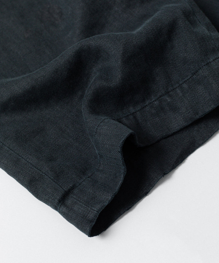 ssstein(シュタイン)のHEAVY LINEN HERRINGBONE WIDE EASY TROUSERS - BLACKの公式通販サイトsession福岡セレクトショップ