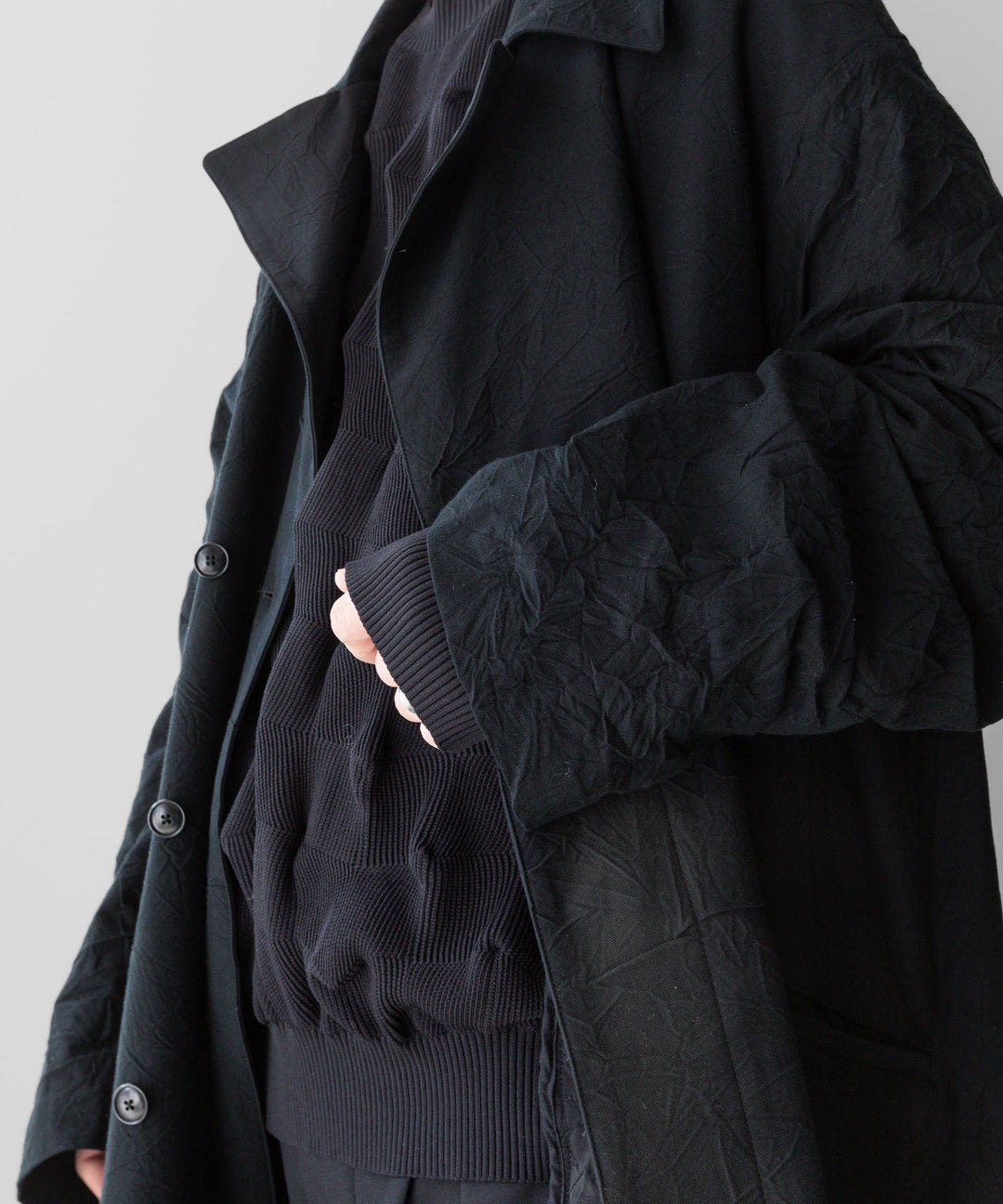 【KANEMASA PHIL.】CATCH WASHER TWILL STENCIL DOUBLE COAT - BLACK カネマサフィル sessionセッション福岡セレクトショップ 公式通販サイト