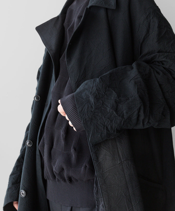 【KANEMASA PHIL.】CATCH WASHER TWILL STENCIL DOUBLE COAT - BLACK カネマサフィル sessionセッション福岡セレクトショップ 公式通販サイト