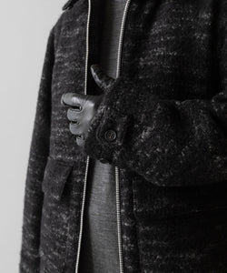 INTÉRIM(インテリム)のDOUBLE FACE HAIRY BABY LAMA WOOL SPORTS JACKET - RAW BLACKの公式通販サイトsession福岡セレクトショップ