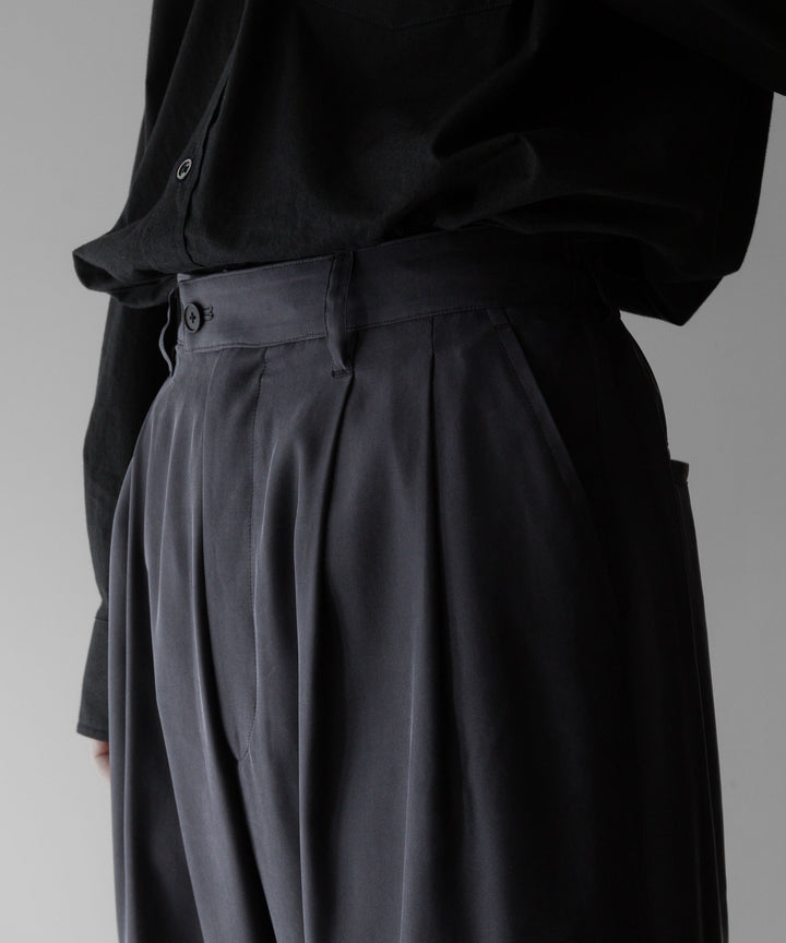 【stein】ssstein シュタインのCUPRO WIDE EASY TROUSERSのCHARCOAL 公式通販サイトsession福岡セレクトショップ