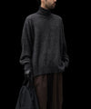 【ssstein】WOOL/ALPACA KNIT LOOSE TURTLE NECK PO - CHARCOAL