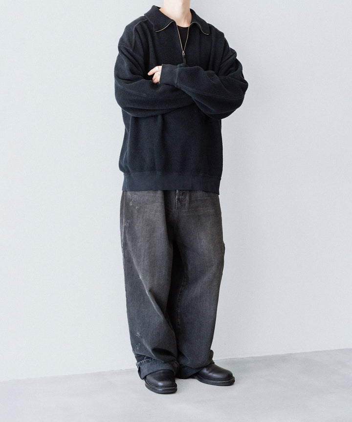 【phebus】SULFUR DYE FLEECE P/O - CAHRCOAL