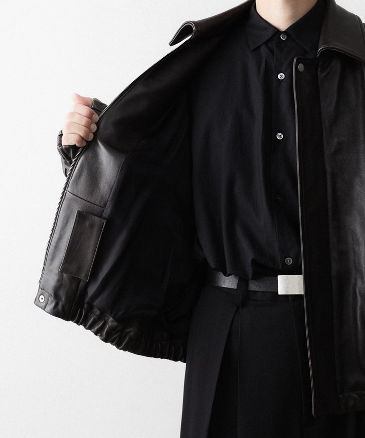 ssstein(シュタイン)のSHEEP LEATHER ZIP SHORT JACKET - VINTAGE BLACKの公式通販サイトsession福岡セレクトショップ