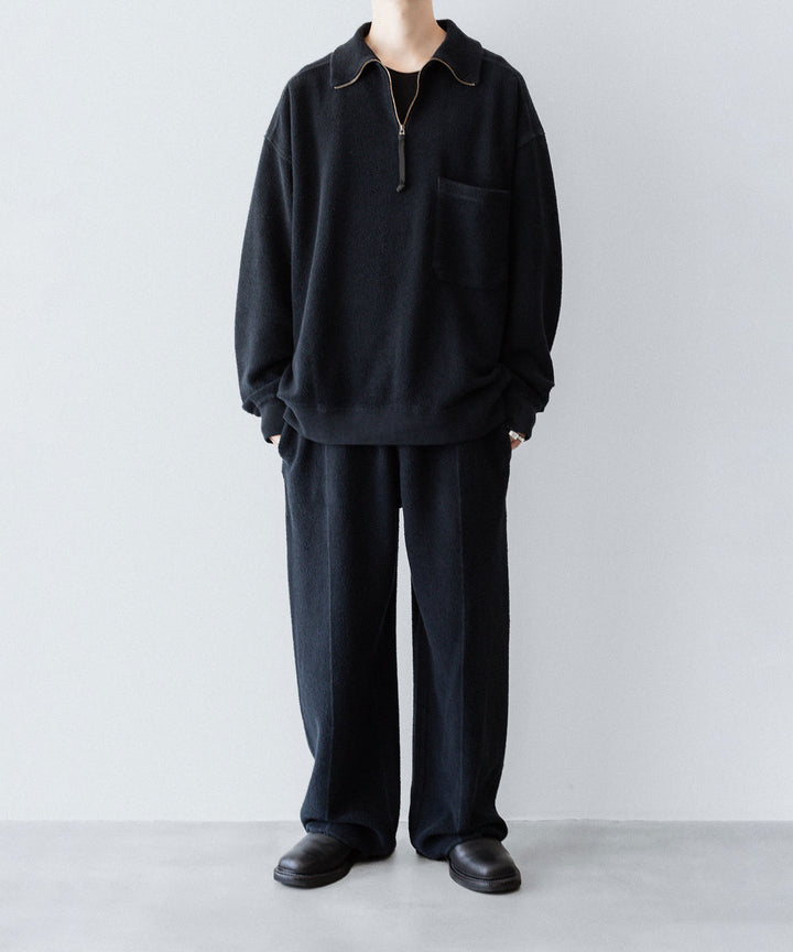 【phebus】SULFUR DYE FLEECE PANTS - CAHRCOAL