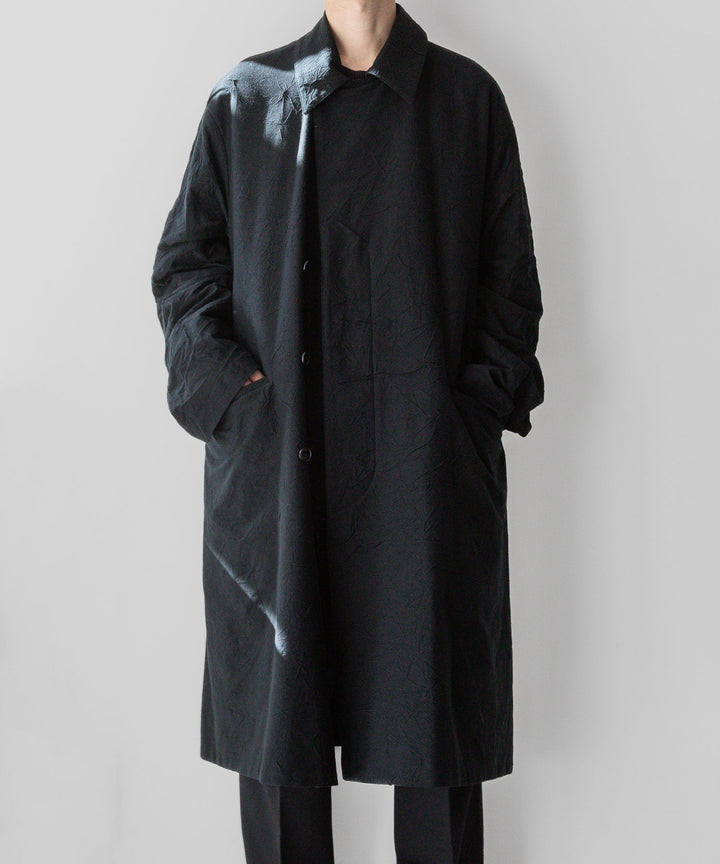 【KANEMASA PHIL.】CATCH WASHER TWILL STENCIL DOUBLE COAT - BLACK カネマサフィル sessionセッション福岡セレクトショップ 公式通販サイト