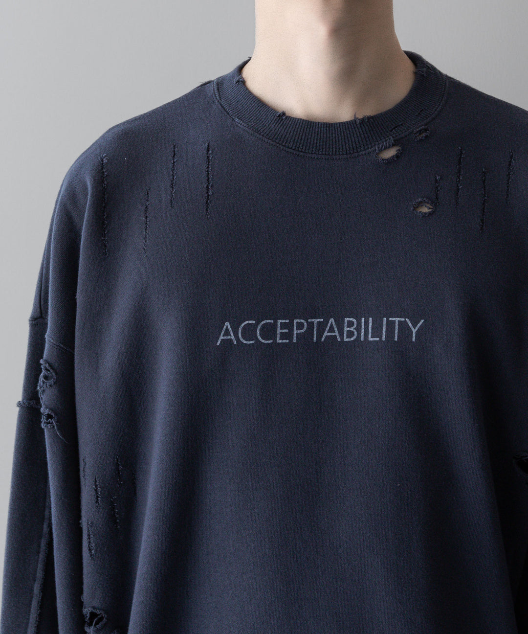 ssstein(シュタイン)の24AWコレクション OVERSIZED REBUILD SWEAT LS - BLUE GREY 公式通販サイトsession福岡セレクトショップ