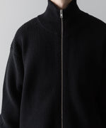 画像をギャラリービューアに読み込む, ssstein(シュタイン)の24AWコレクション OVERSIZED DRIVERS KNIT ZIP JACKET - BLACK 公式通販サイトsession福岡セレクトショップ
