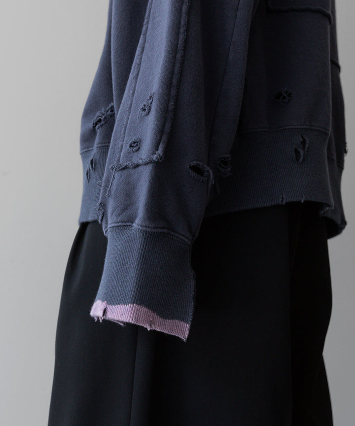 ssstein(シュタイン)の24AWコレクション OVERSIZED REBUILD SWEAT LS - BLUE GREY 公式通販サイトsession福岡セレクトショップ