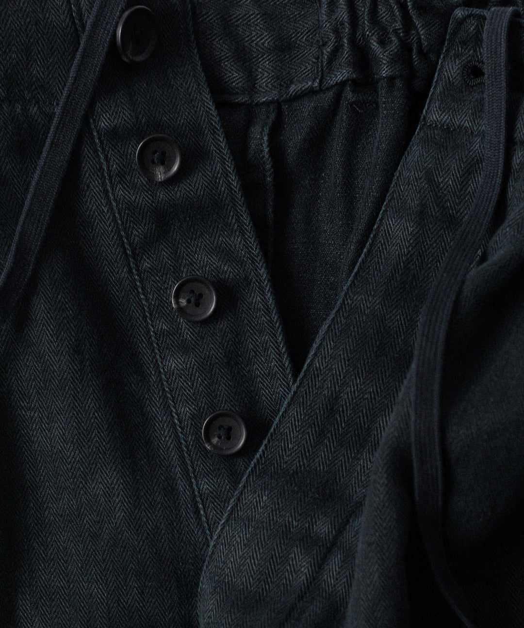 ssstein(シュタイン)のHEAVY LINEN HERRINGBONE WIDE EASY TROUSERS - BLACKの公式通販サイトsession福岡セレクトショップ