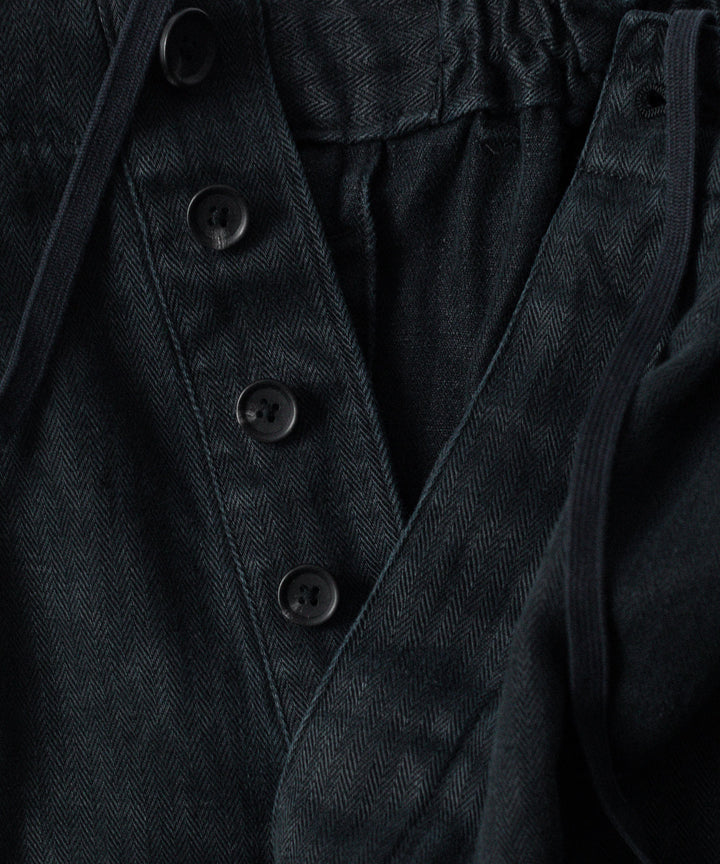 ssstein(シュタイン)のHEAVY LINEN HERRINGBONE WIDE EASY TROUSERS - BLACKの公式通販サイトsession福岡セレクトショップ