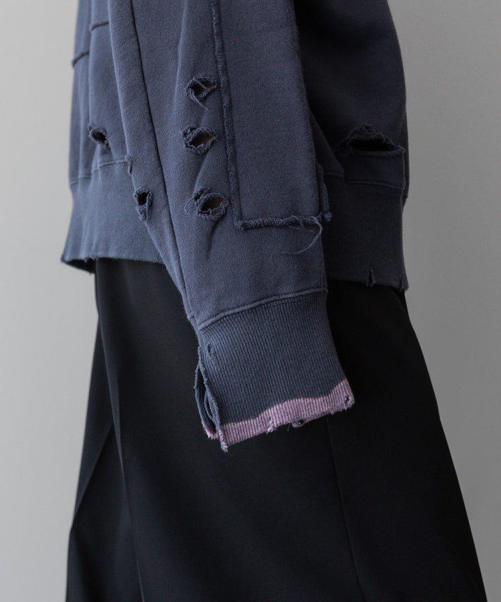 ssstein(シュタイン)の24AWコレクション OVERSIZED REBUILD SWEAT LS - BLUE GREY 公式通販サイトsession福岡セレクトショップ