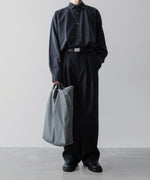 画像をギャラリービューアに読み込む, ssstein(シュタイン)の24AWコレクション EASY WIDE TROUSERS (2/72 WOOL GABARDINE) - BLACK 公式通販サイトsession福岡セレクトショップ
