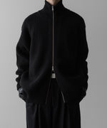 画像をギャラリービューアに読み込む, ssstein(シュタイン)の24AWコレクション OVERSIZED DRIVERS KNIT ZIP JACKET - BLACK 公式通販サイトsession福岡セレクトショップ
