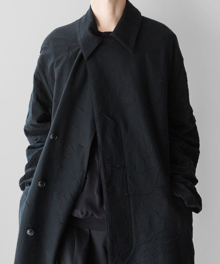 【KANEMASA PHIL.】CATCH WASHER TWILL STENCIL DOUBLE COAT - BLACK カネマサフィル sessionセッション福岡セレクトショップ 公式通販サイト