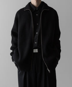 ssstein(シュタイン)の24AWコレクション OVERSIZED DRIVERS KNIT ZIP JACKET - BLACK 公式通販サイトsession福岡セレクトショップ