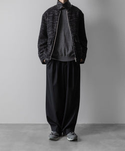 INTÉRIM(インテリム)のDOUBLE FACE HAIRY BABY LAMA WOOL SPORTS JACKET - RAW BLACKの公式通販サイトsession福岡セレクトショップ