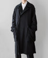 【KANEMASA PHIL.】CATCH WASHER TWILL STENCIL DOUBLE COAT - BLACK