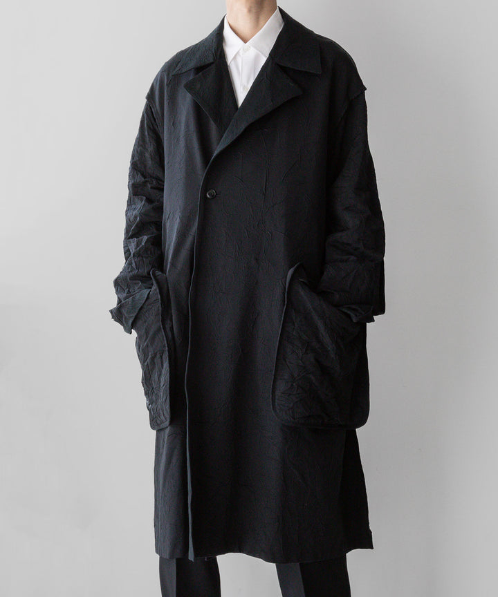 【KANEMASA PHIL.】CATCH WASHER TWILL STENCIL DOUBLE COAT - BLACK カネマサフィル sessionセッション福岡セレクトショップ 公式通販サイト