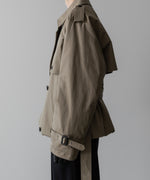 画像をギャラリービューアに読み込む, ssstein(シュタイン)の24AWコレクション LAYERED SHORT TRENCH COAT - BEIGE 公式通販サイトsession福岡セレクトショップ
