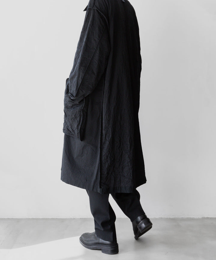 【KANEMASA PHIL.】CATCH WASHER TWILL STENCIL DOUBLE COAT - BLACK カネマサフィル sessionセッション福岡セレクトショップ 公式通販サイト