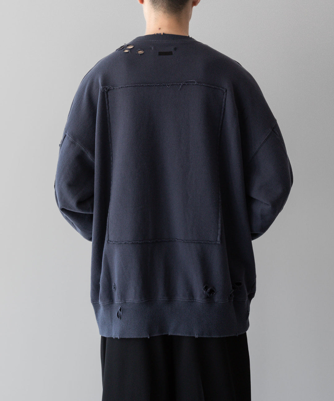 ssstein(シュタイン)の24AWコレクション OVERSIZED REBUILD SWEAT LS - BLUE GREY 公式通販サイトsession福岡セレクトショップ