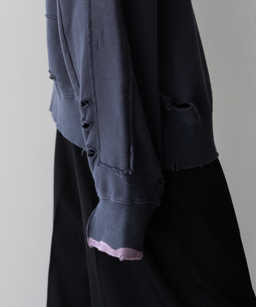ssstein(シュタイン)の24AWコレクション OVERSIZED REBUILD SWEAT LS - BLUE GREY 公式通販サイトsession福岡セレクトショップ