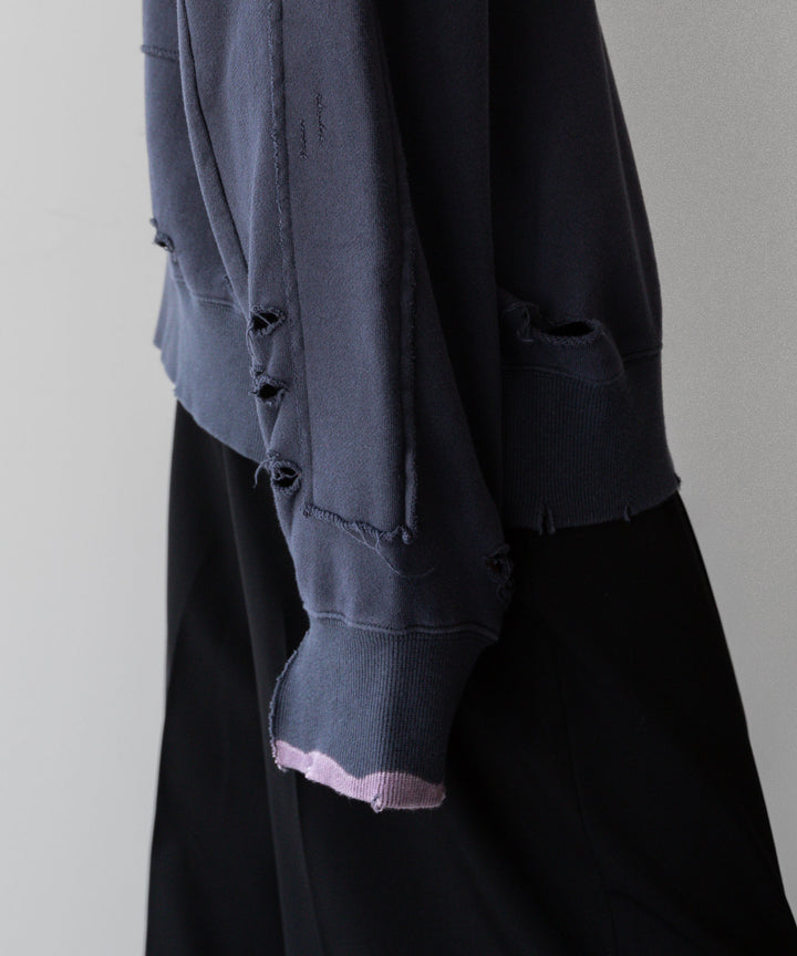 ssstein(シュタイン)の24AWコレクション OVERSIZED REBUILD SWEAT LS - BLUE GREY 公式通販サイトsession福岡セレクトショップ