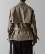 画像をギャラリービューアに読み込む, ssstein(シュタイン)の24AWコレクション LAYERED SHORT TRENCH COAT - BEIGE 公式通販サイトsession福岡セレクトショップ
