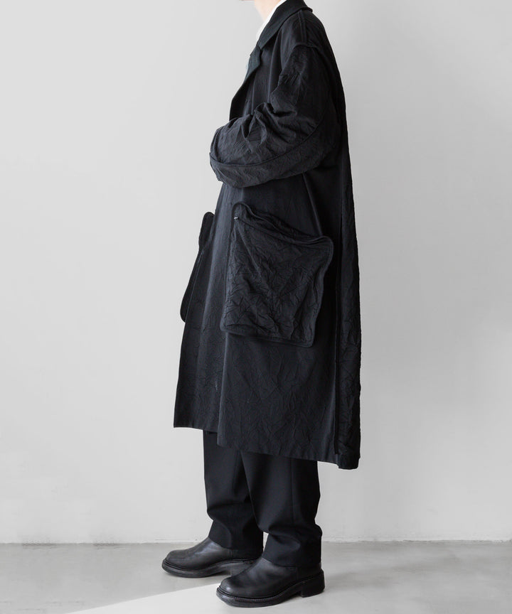 【KANEMASA PHIL.】CATCH WASHER TWILL STENCIL DOUBLE COAT - BLACK カネマサフィル sessionセッション福岡セレクトショップ 公式通販サイト