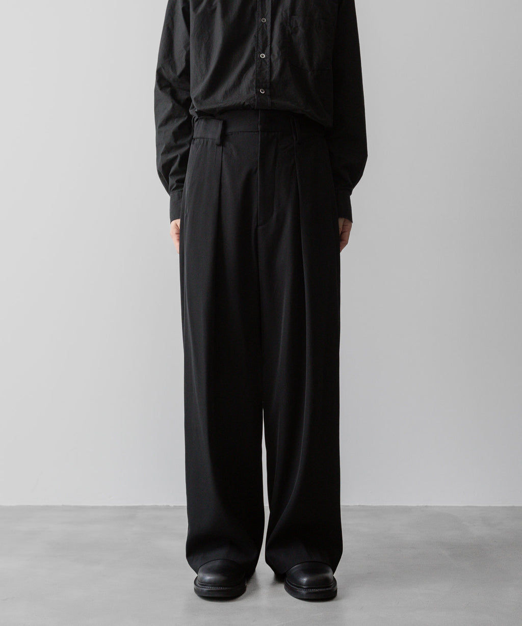 VEIN ヴェインのWO/VIS GABARDINE RESIZE WIDE TROUSERS - BLACKの公式通販サイトsession福岡セレクトショップ