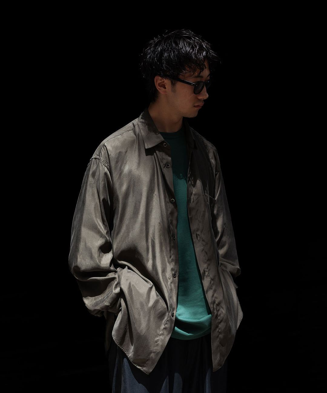 【stein】ssstein シュタインのOVERSIZED CUPRO LS SHIRT - GREY KHAKI 公式通販サイトsession福岡セレクトショップ