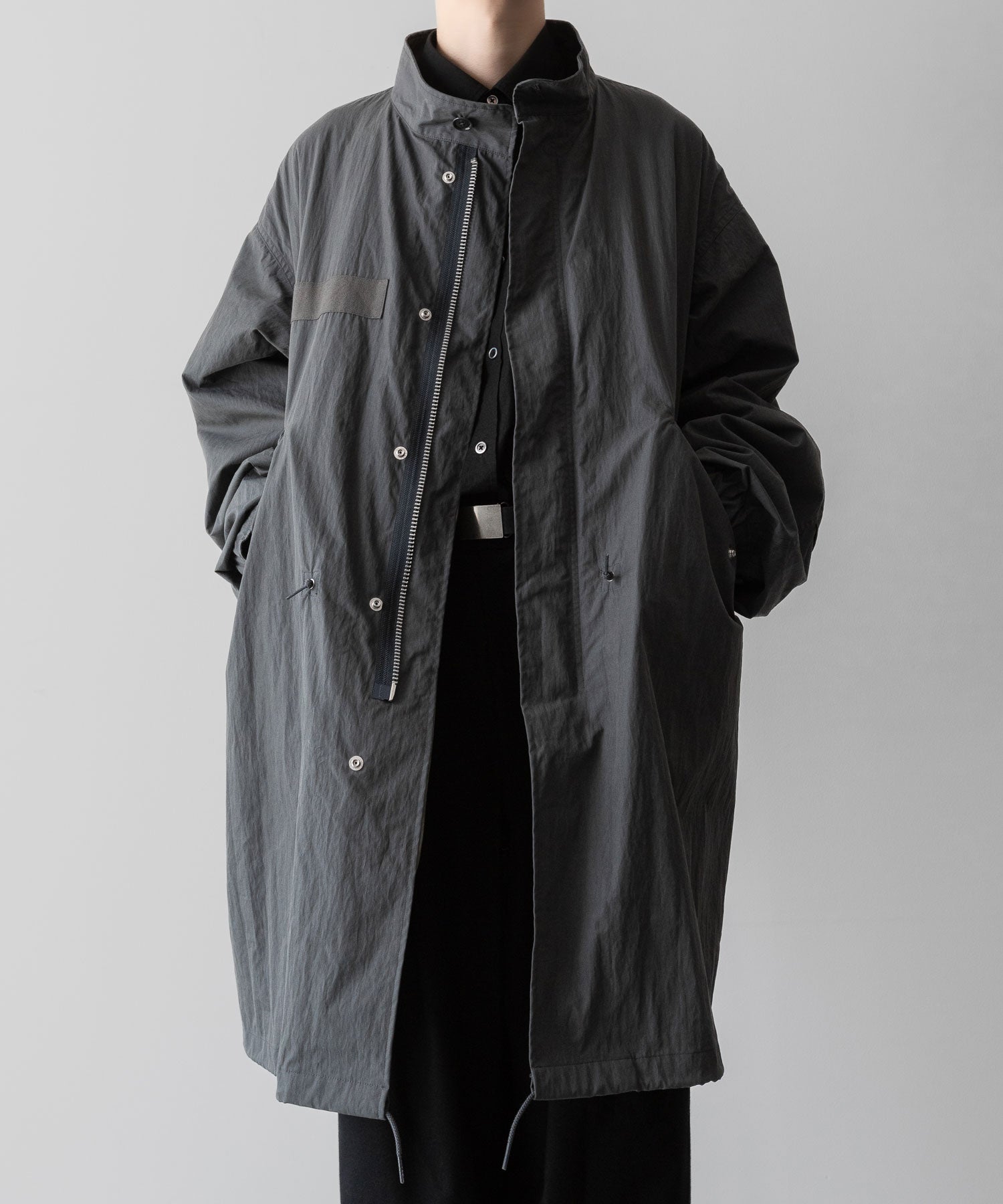 【ANTHEM A】MILITARY MULTI WAY OVER COAT - STEEL GRAY