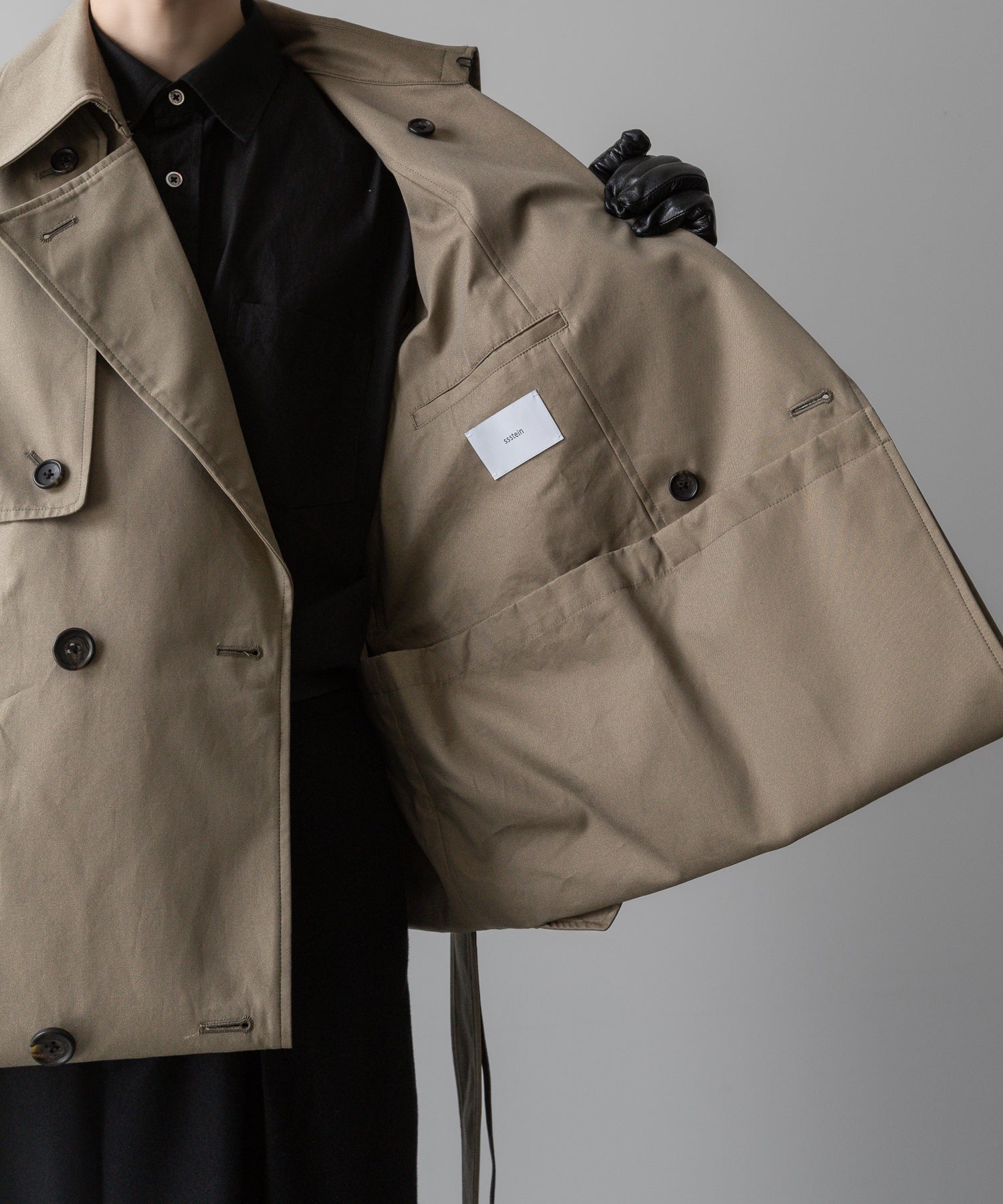 ssstein(シュタイン)の24AWコレクション LAYERED SHORT TRENCH COAT - BEIGE 公式通販サイトsession福岡セレクトショップ