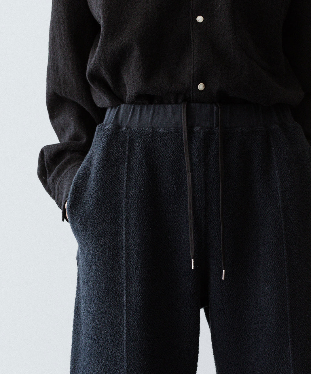 【phebus】SULFUR DYE FLEECE PANTS - CAHRCOAL