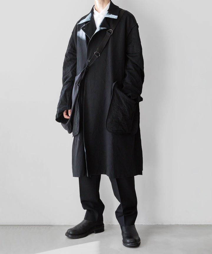 【KANEMASA PHIL.】CATCH WASHER TWILL STENCIL DOUBLE COAT - BLACK カネマサフィル sessionセッション福岡セレクトショップ 公式通販サイト