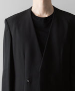 画像をギャラリービューアに読み込む, VEIN ヴェインのWO/VIS GABARDINE COLLARLESS JACKET - BLACKの公式通販サイトsession福岡セレクトショップ
