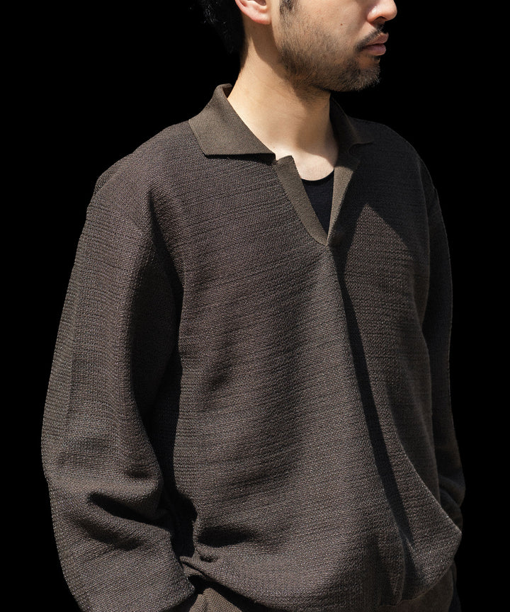 ssstein(シュタイン)のSLUB COTTON KNIT SKIPPER LS - KHAKIの公式通販サイトsession福岡セレクトショップ
