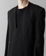 画像をギャラリービューアに読み込む, VEIN ヴェインのWO/VIS GABARDINE COLLARLESS JACKET - BLACKの公式通販サイトsession福岡セレクトショップ
