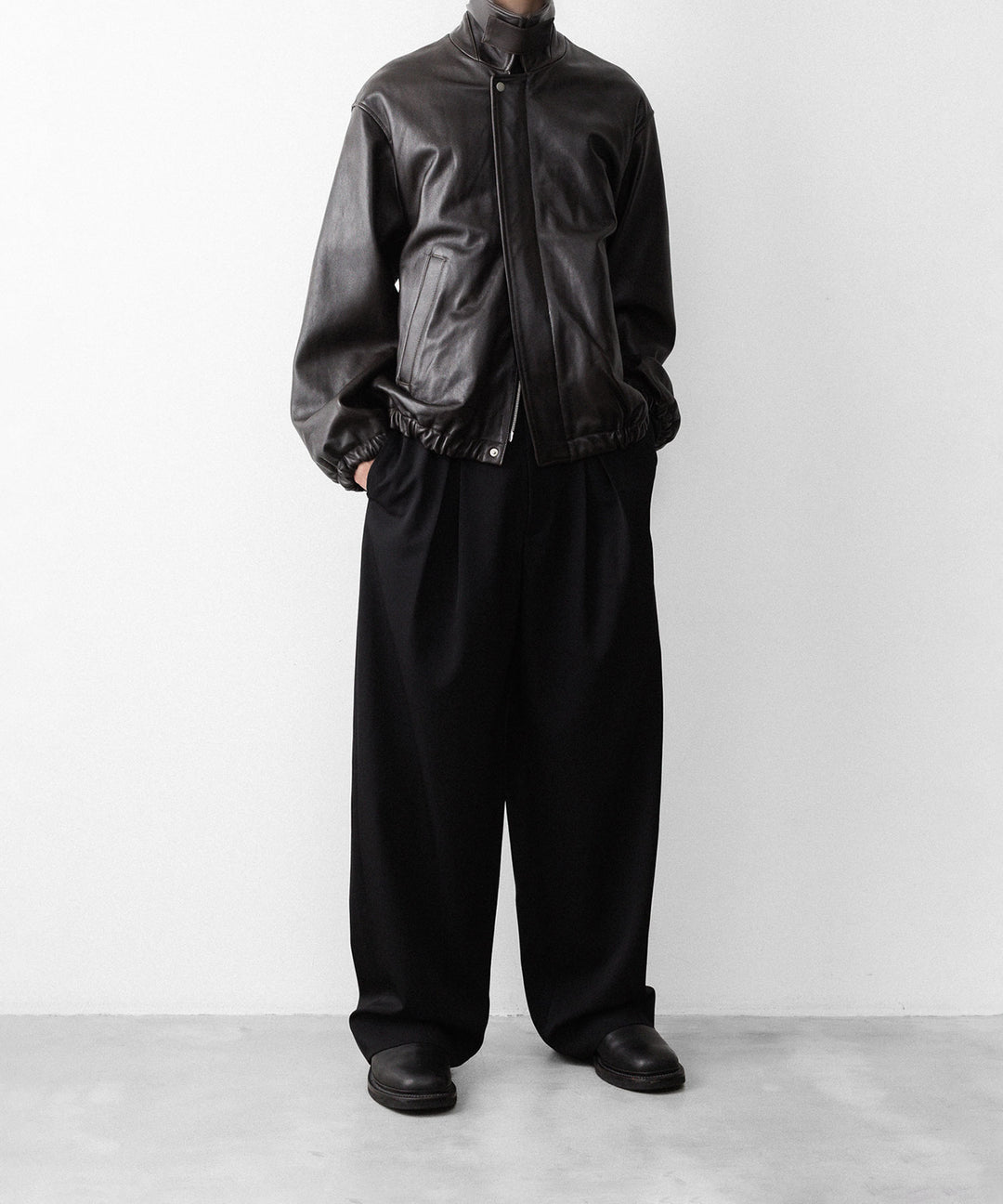 ssstein(シュタイン)のSHEEP LEATHER ZIP SHORT JACKET - VINTAGE BLACKの公式通販サイトsession福岡セレクトショップ