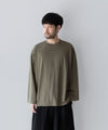 【INTÉRIM】    HYPER BIG EXTRA FINE MERINO WOOL JERSEY FOOTBALL L/S TEE - SAGE