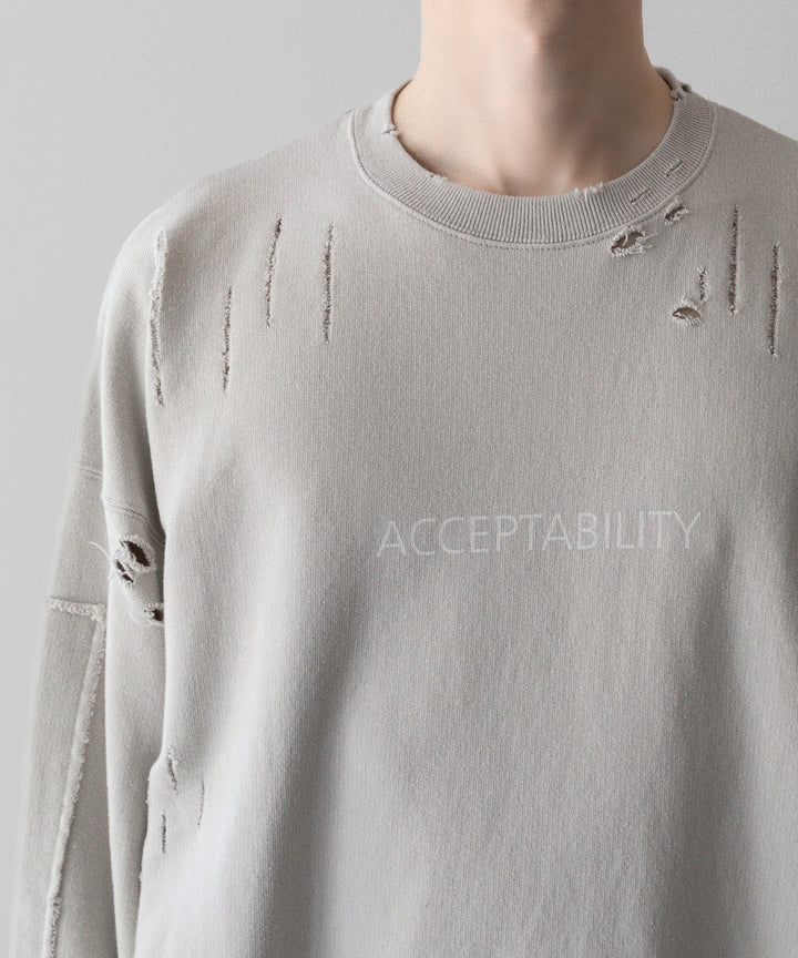 ssstein(シュタイン)の24AWコレクション OVERSIZED REBUILD SWEAT LS - GREIGE 公式通販サイトsession福岡セレクトショップ