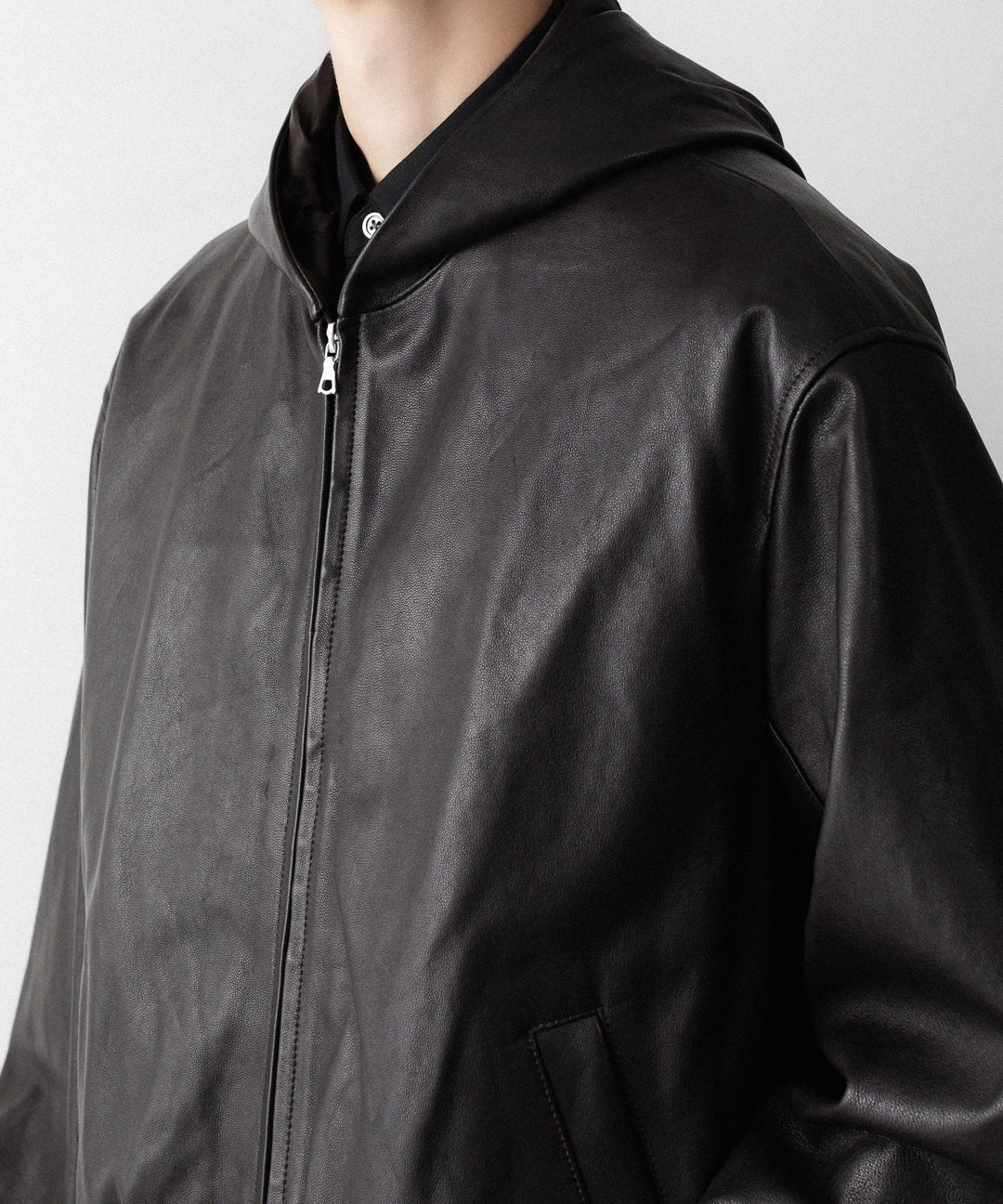 ssstein(シュタイン)のLAMB LEATER HOOD JACKET - GREY BROWNの公式通販サイトsession福岡セレクトショップ