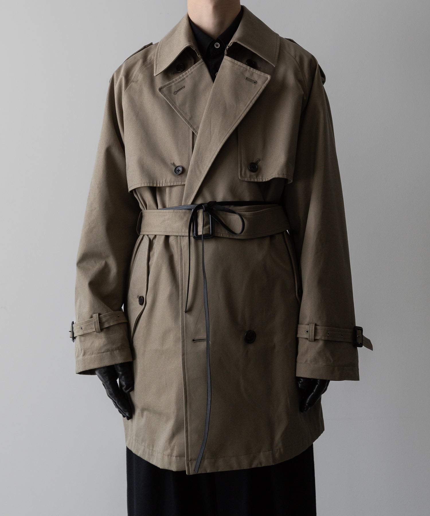 ssstein(シュタイン)の24AWコレクション LAYERED SHORT TRENCH COAT - BEIGE 公式通販サイトsession福岡セレクトショップ