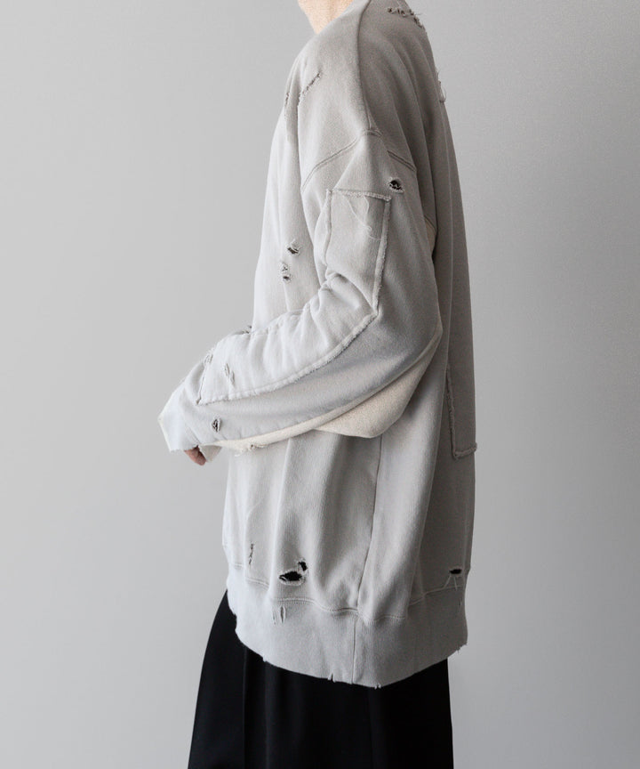 ssstein(シュタイン)の24AWコレクション OVERSIZED REBUILD SWEAT LS - GREIGE 公式通販サイトsession福岡セレクトショップ