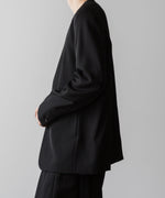 画像をギャラリービューアに読み込む, VEIN ヴェインのWO/VIS GABARDINE COLLARLESS JACKET - BLACKの公式通販サイトsession福岡セレクトショップ
